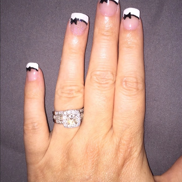 White gold diamond wedding set - Picture 4 of 4